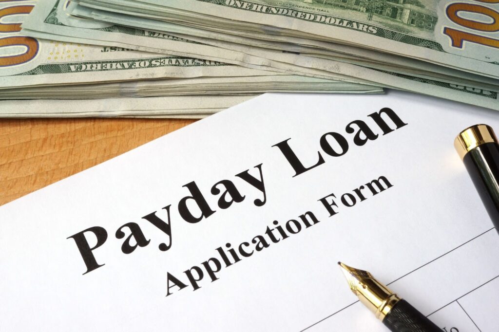 An online payday loan application form,designed for individuals with bad credit seeking quick financial assistance.