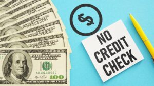 An illustration of no credit check loans, highlighting accessibility and support