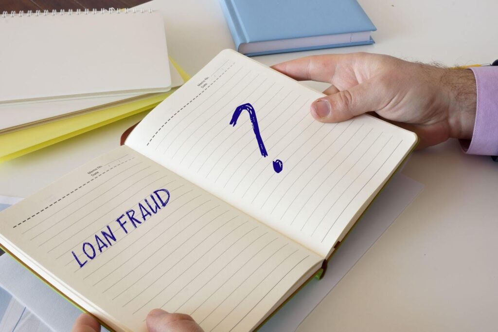 A visual guide with tips to avoid loan fraud and financial scams